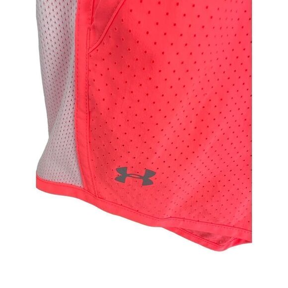 Under Armour Women’s Running Shorts Dri-Fit SZ M Color is Florescent Peach for S - Picture 4 of 11